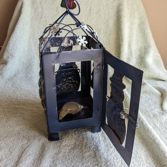 Christmas Metal Country-Style Lantern Hanging or Table Top Holiday Accent - Picture 5 of 8